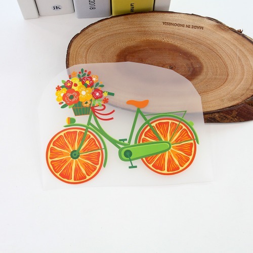 3D열전사지 오렌지 자전거