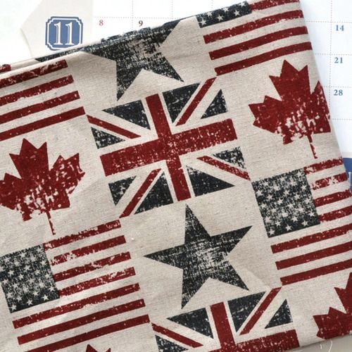 린넨&gt;영국미국 국기 패치(레드)